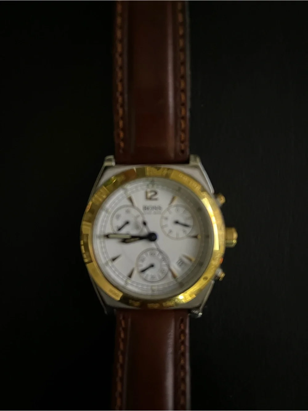 BOSS Brown Leather Men's Chronograph Watch